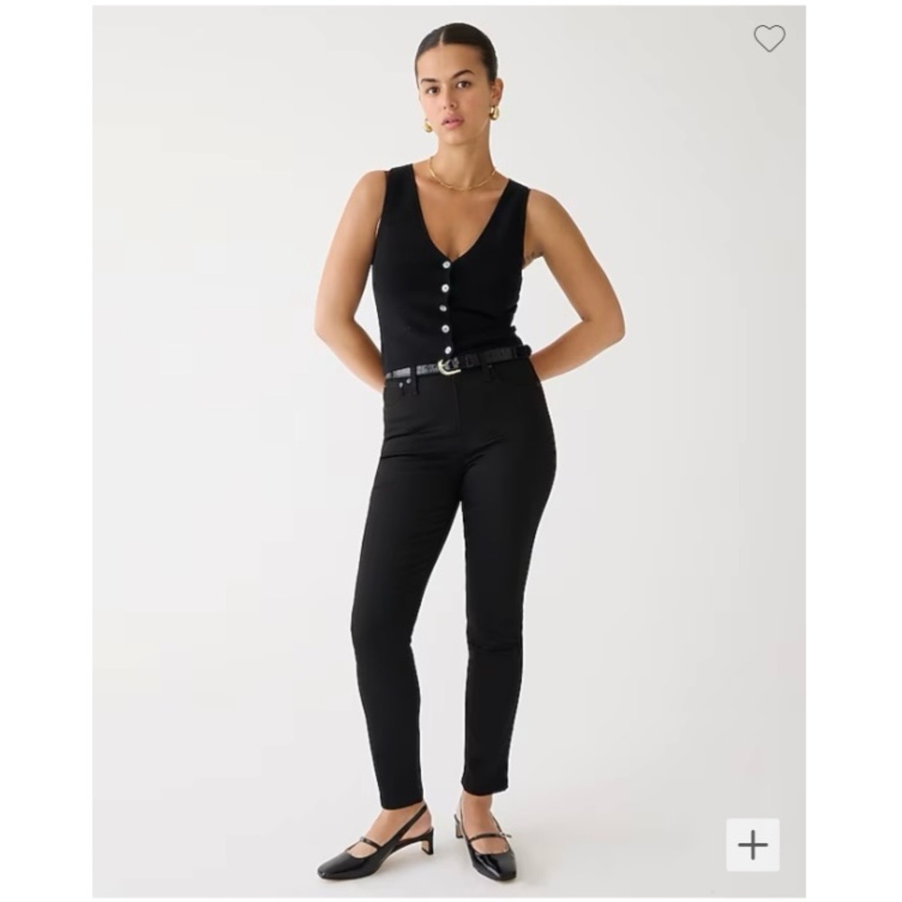 Jcrew Curvy high waist vintage straight jean in black